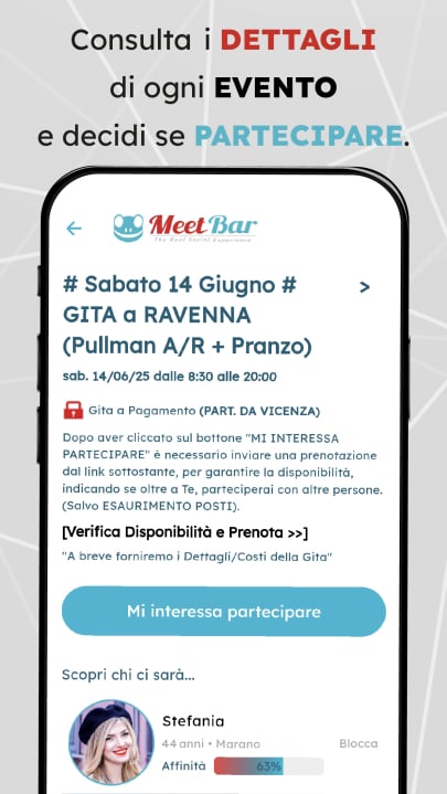 Dettaglio Evento Meetbar APP 